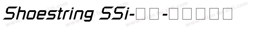 Shoestring SSi-常规字体转换